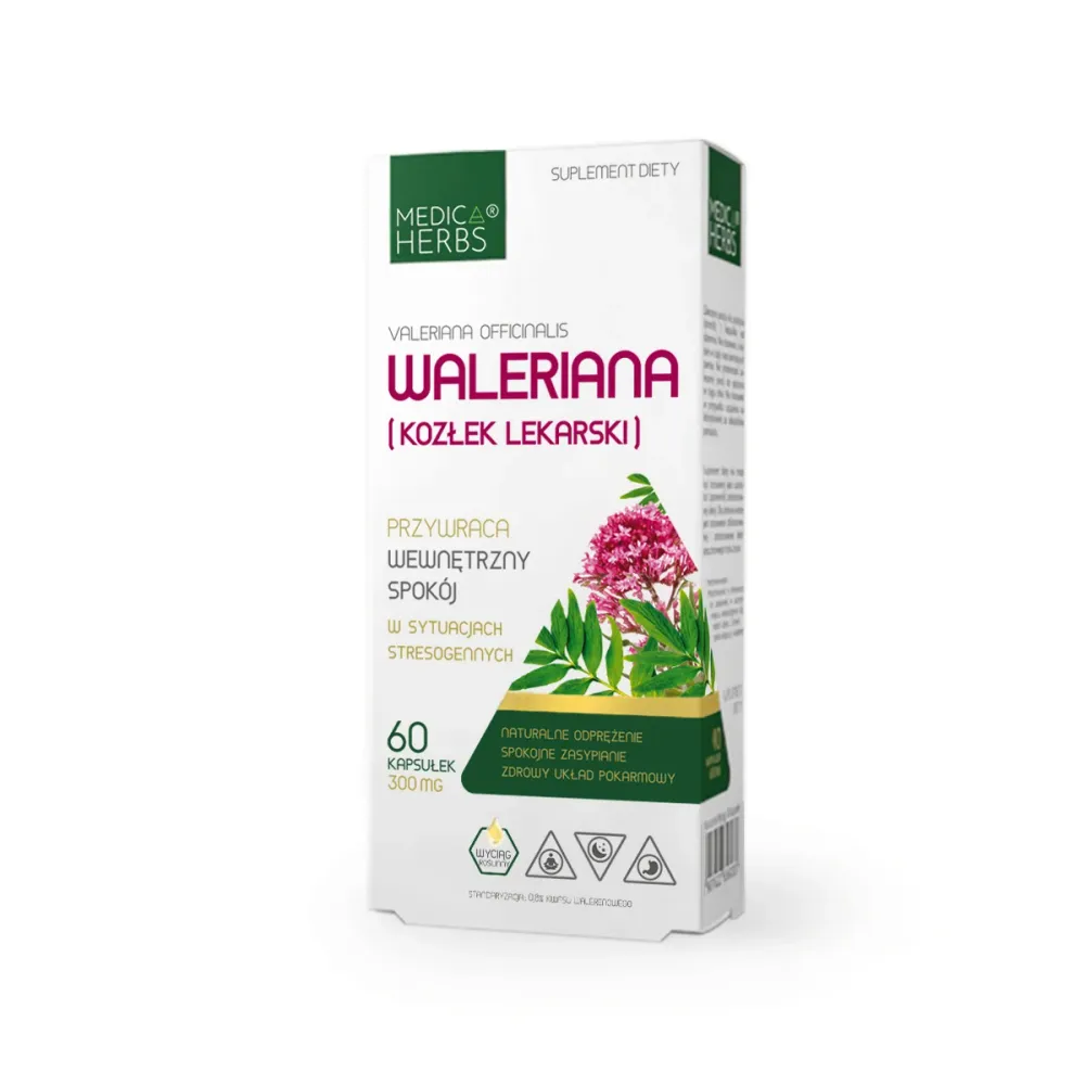 MEDICA HERBS Baldrian (Baldrian) 300mg, 60 capsule.