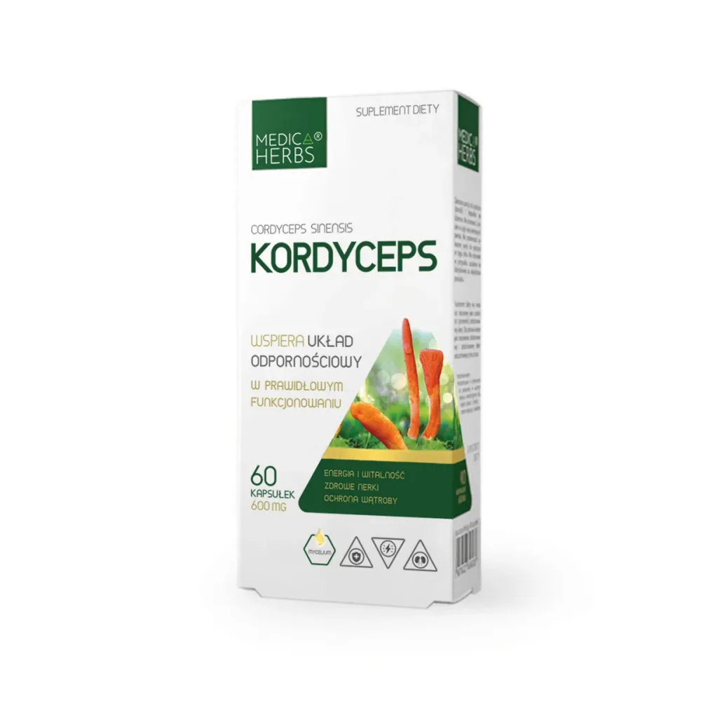 MEDICA HERBS Cordyceps 600mg, 60 capsule.