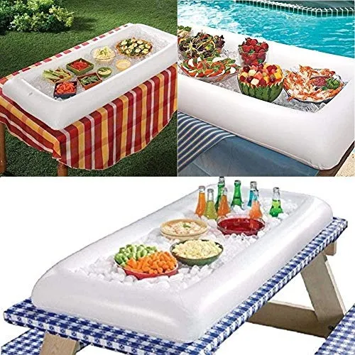 Gonfiabile Che Serve Bar. Buffet Servire & Salad Bar Secchielli per il Ghiaccio Refrigerante di Cibo. Partito Refrigerante...