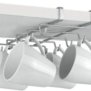 Metaltex My-Mug - Porta Tazze Quantità: 1 pezzo, Grigio Metallizzato