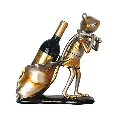 MGWA ornamenti forma di rana creativa per vino, decorazione per hotel, bar, decorazioni da 28 cm x 32 cm x 12 cm