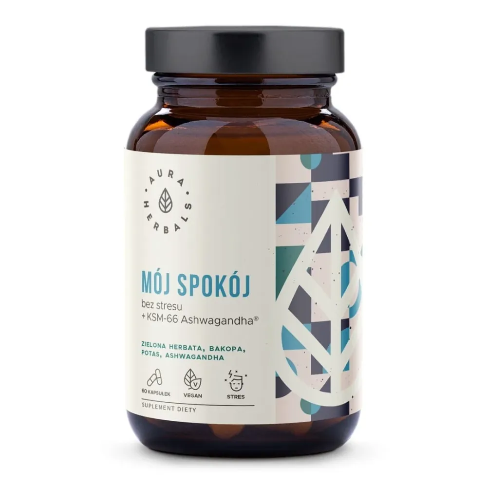 La mia tranquillità mentale senza stress con Ashwagandha (60 capsule) Aura Herbals