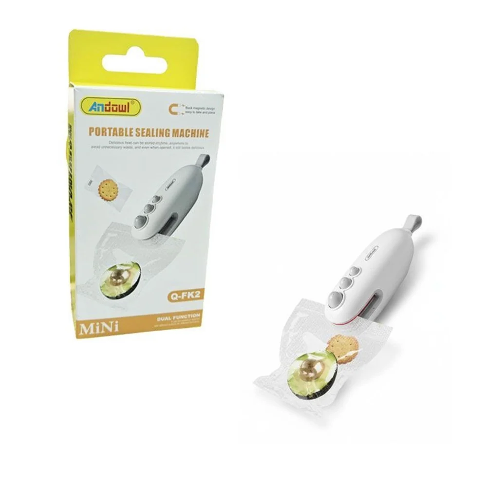 Mini Macchina Sigillatrice Per Sacchetti Portatile Doppia Funzione Ricaricabile Q-fk2