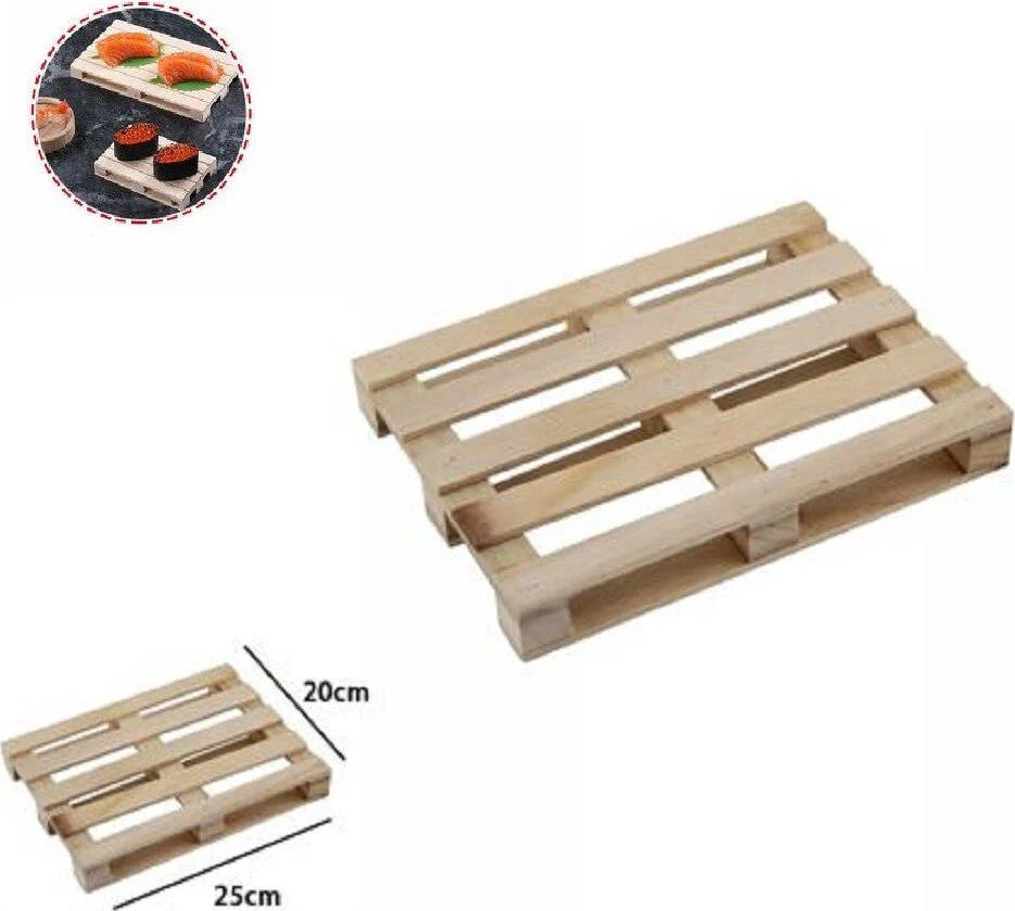 Mini Pallet Di Legno Bancale Vassoio Piatto Buffet Finger Food 25 X 20 Cm 74034a