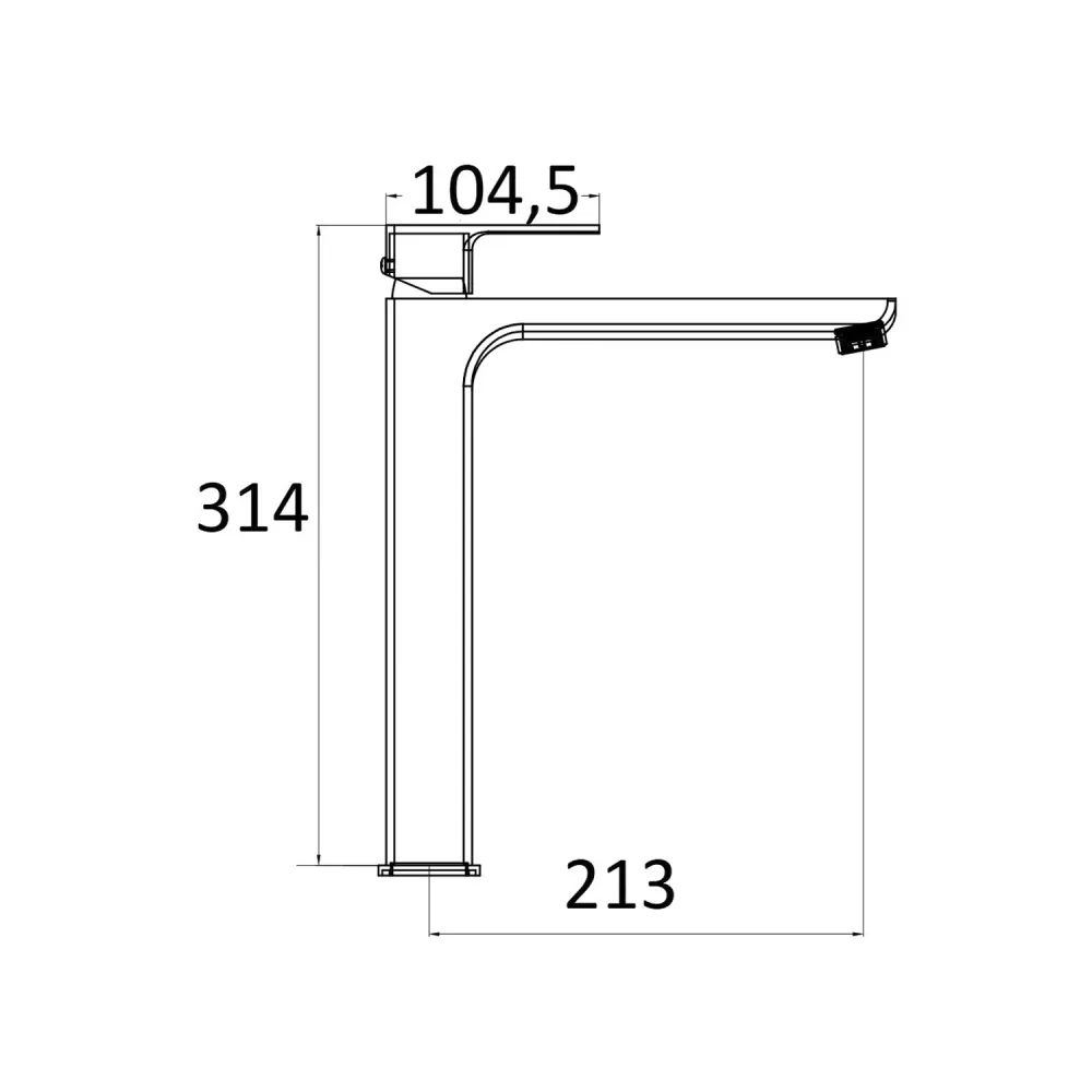 Miscelatore lavabo alto serie Nix ottone cromato