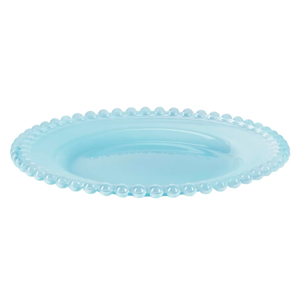 Miss Etoile - piatto torta vetro azzurro 21cm
