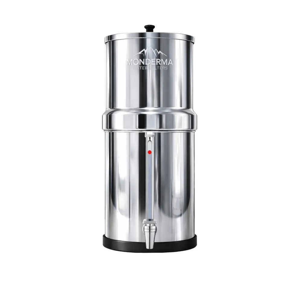 Monderma Fontaine Big 8,5L acciaio inossidabile - Rubinetto Vue - Filtri opzionali Monderma waterfilters