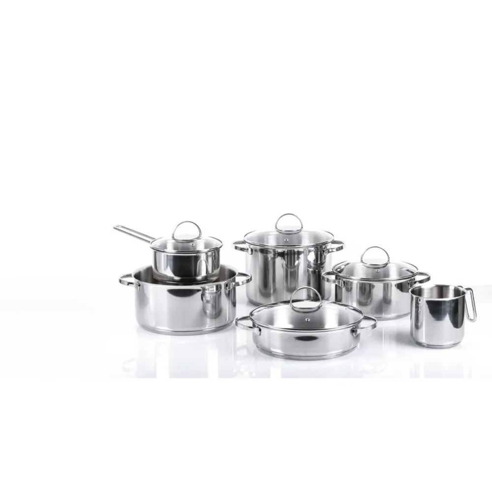 Moneta Batteria di Pentole Allegro 10 Pezzi Acciao Inox
