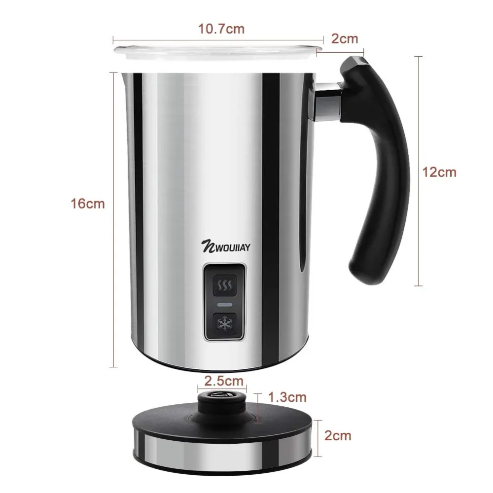 Montalatte Elettrico Riscaldamento Rapido 500W BICCHIERE MOUSERI PER Latte Controllo Temperatura Indicatore Livello Latte...