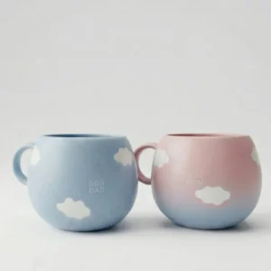 Cloud Mix Sunset Collezione Tazza da 500 ml Cane Mamma e Papà Set da 2 pezzi MT