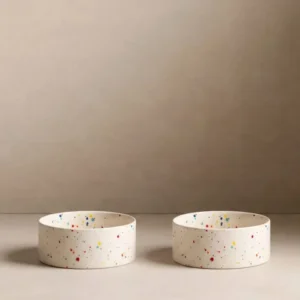 New Party Ciotola per animali domestici 16,5 cm Set 2 Bianco MT