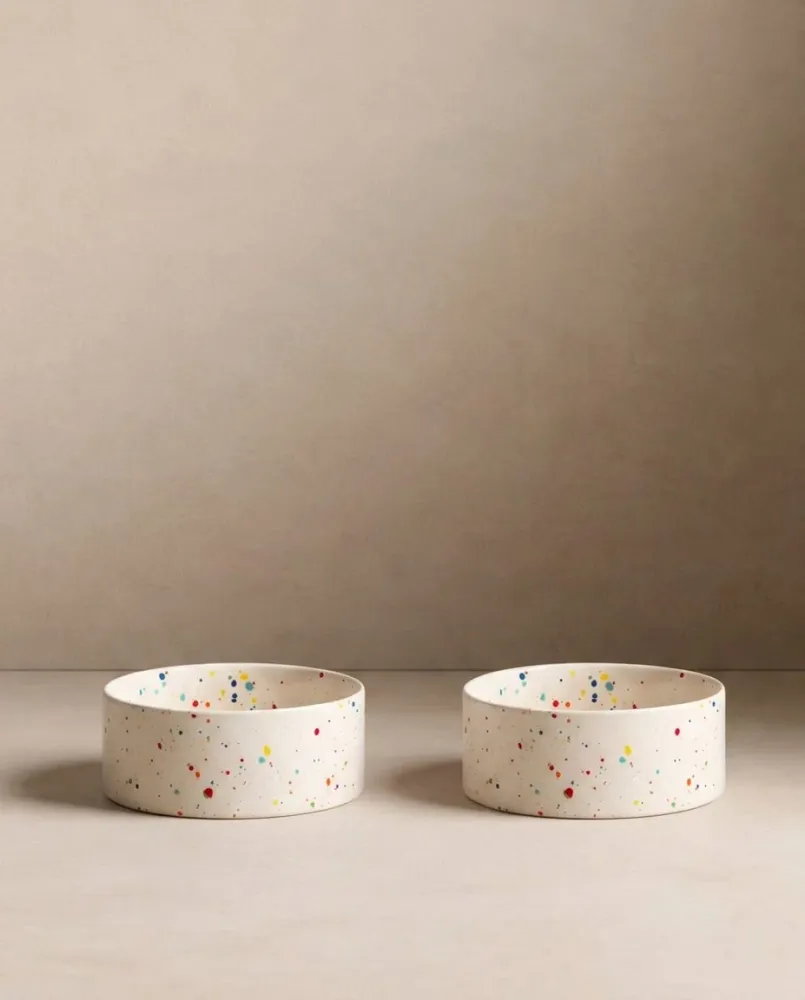 New Party Ciotola per animali domestici 16,5 cm Set 2 Bianco MT
