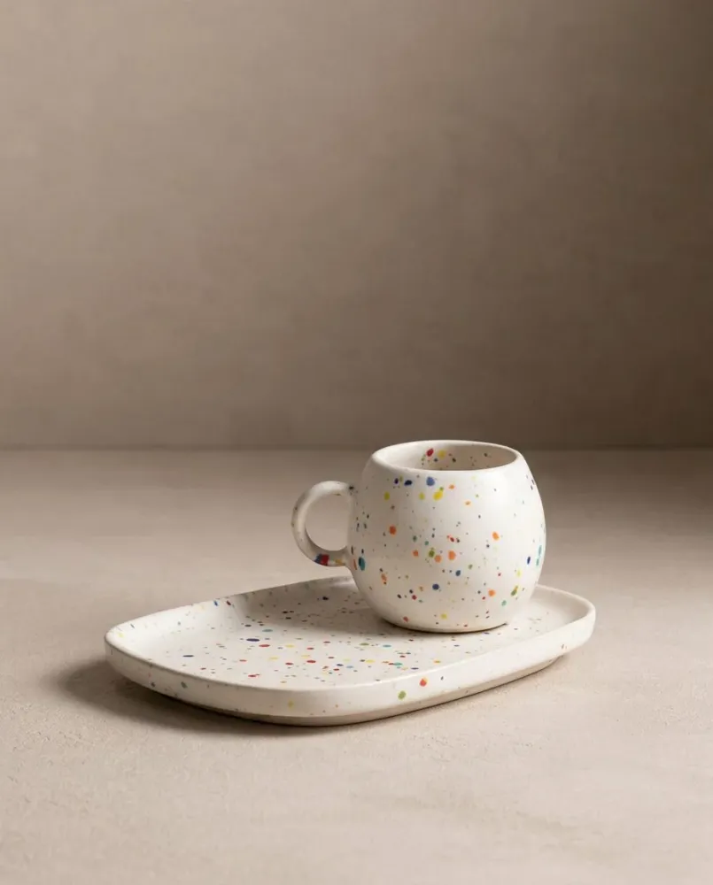 New Party Tazza sfera da 90 ml Bianca MT