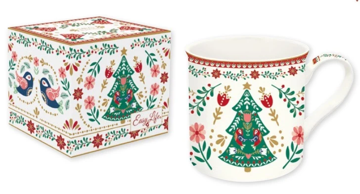 Mug da 300 ml porcellana confezione regalo CHRISTMAS FOLK