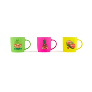 Mug porcellana floccata 390ml d.8,6xh.9.2cm assortita