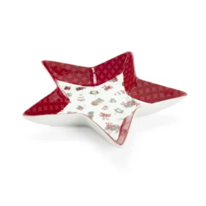 Nuvole di Stoffa Set 2 Piatti stella "Storia di Natale" 26.5x3.8 cm