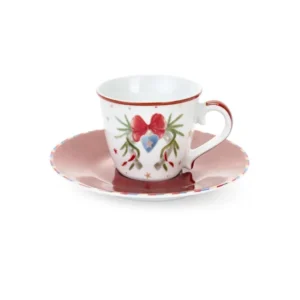 Nuvole di Stoffa Set 2 Tazze caffè natalizie "Giostra" 90 ml