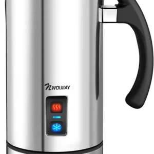 NWOUIIAY VAVA Montalatte Elettrico 500W 240mL Schiumatore Acciaio Inox Caffè Argento