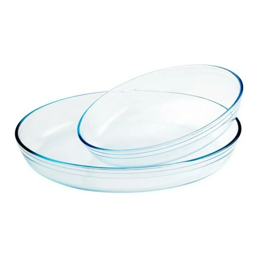 Set di Teglie da Forno Ô Cuisine 334SA06 Trasparente Vetro
