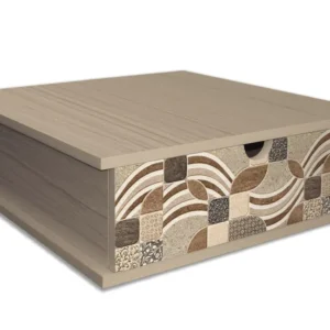 Organizer vintage 33x33x11cm leaves tiles