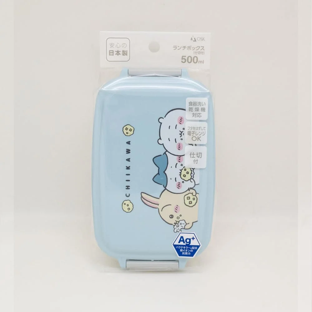 OSK bento Chiikawa con divisorio microonde e lavastoviglie PL-1R azzurro 500 ml