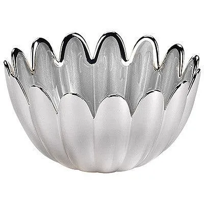 Ottaviani centrotavola Margherita 12cm H.6,5cm vetro argentato 800366