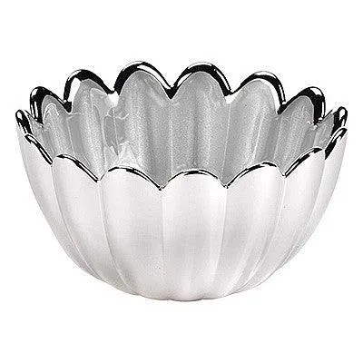 Ottaviani centrotavola Margherita 9cm H.5cm vetro argentato 800365