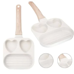 Padella Antiaderente Love Triplo Scomparto Manico Brachelite Per Cucinare