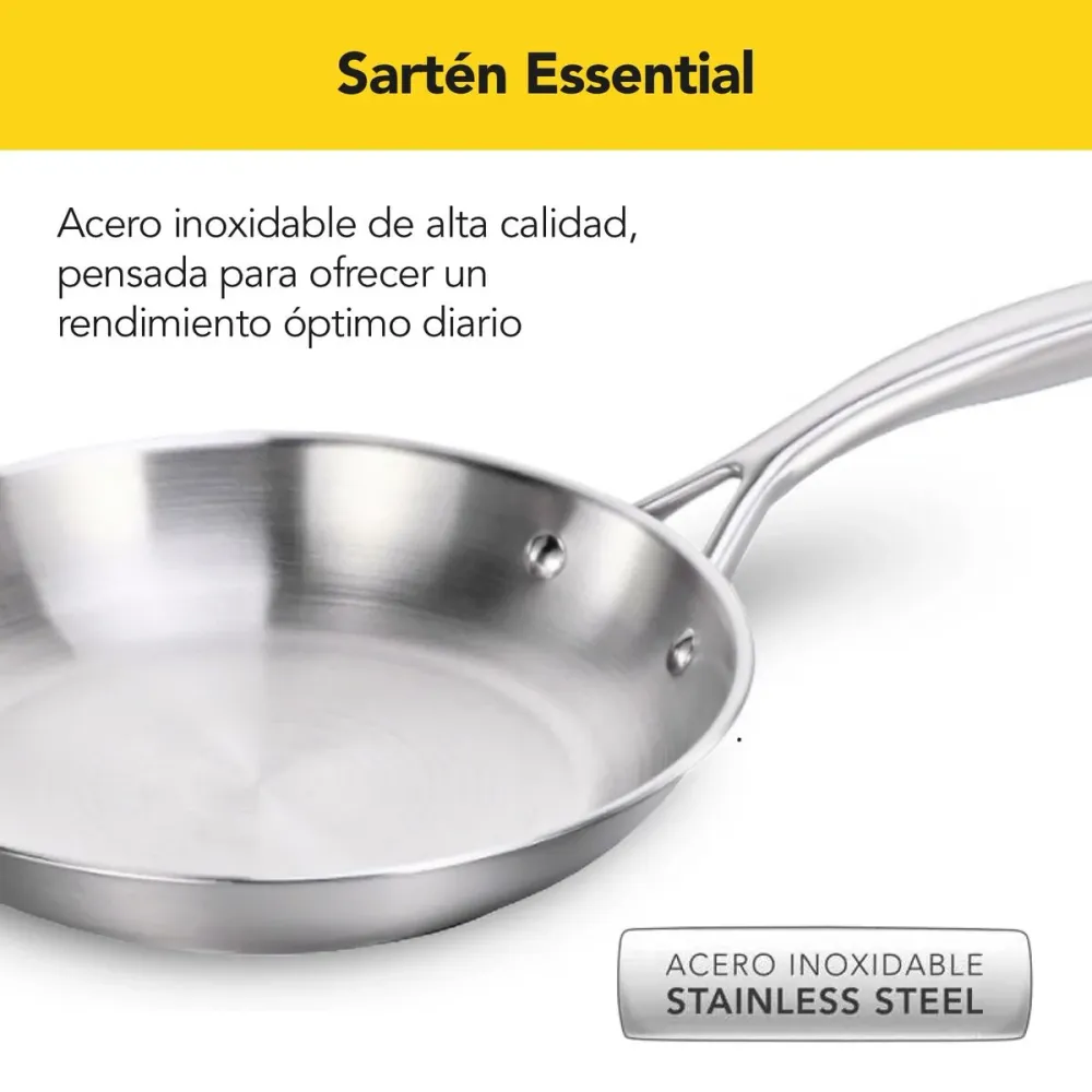 Padella Castey E-S30 Grigio Acciaio inossidabile Ø 30 cm