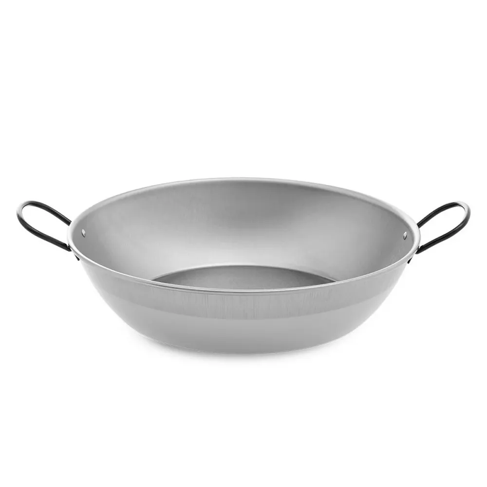 Padella Honda con Manici Vaello 450 Acciaio Lucidato Cromato (Ø 50 cm)