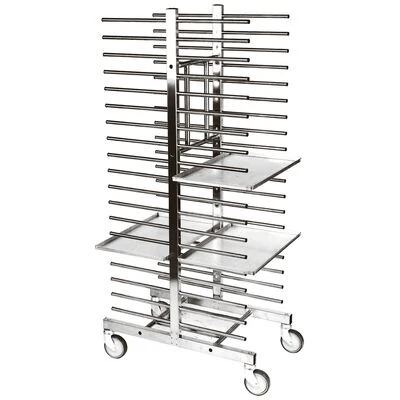 Paderno Carrello Porta teglie, Acciaio zincato