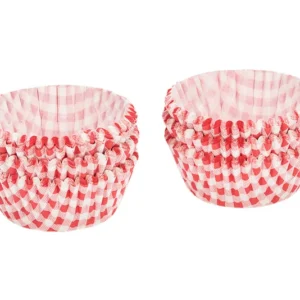 PATISSE bicchieri di carta 200 pezzi Vichy quadretti rossi/bianchi ø 5 cm
