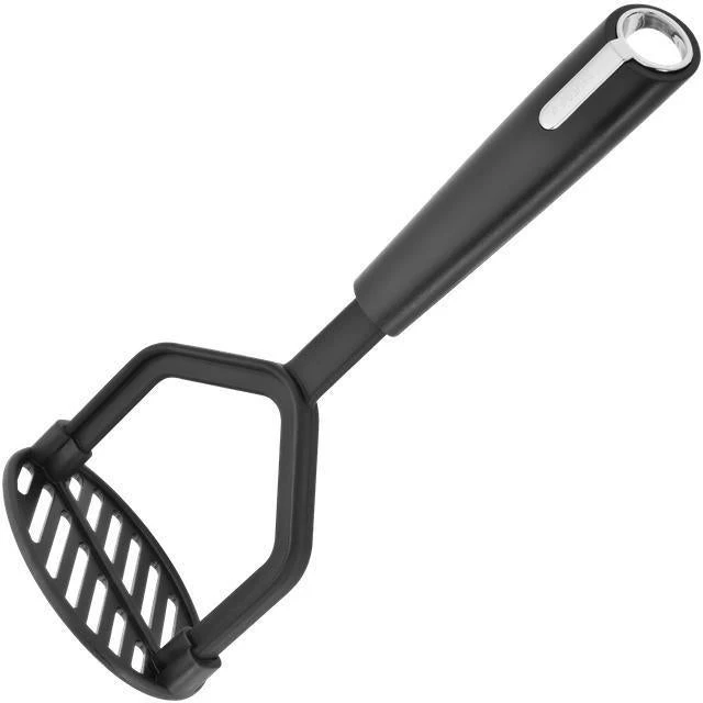 Pedrini - Schiacciapatate Nylon - Schiacciapatate plastica resistente, impugnatura ergonomica, colore nero.
