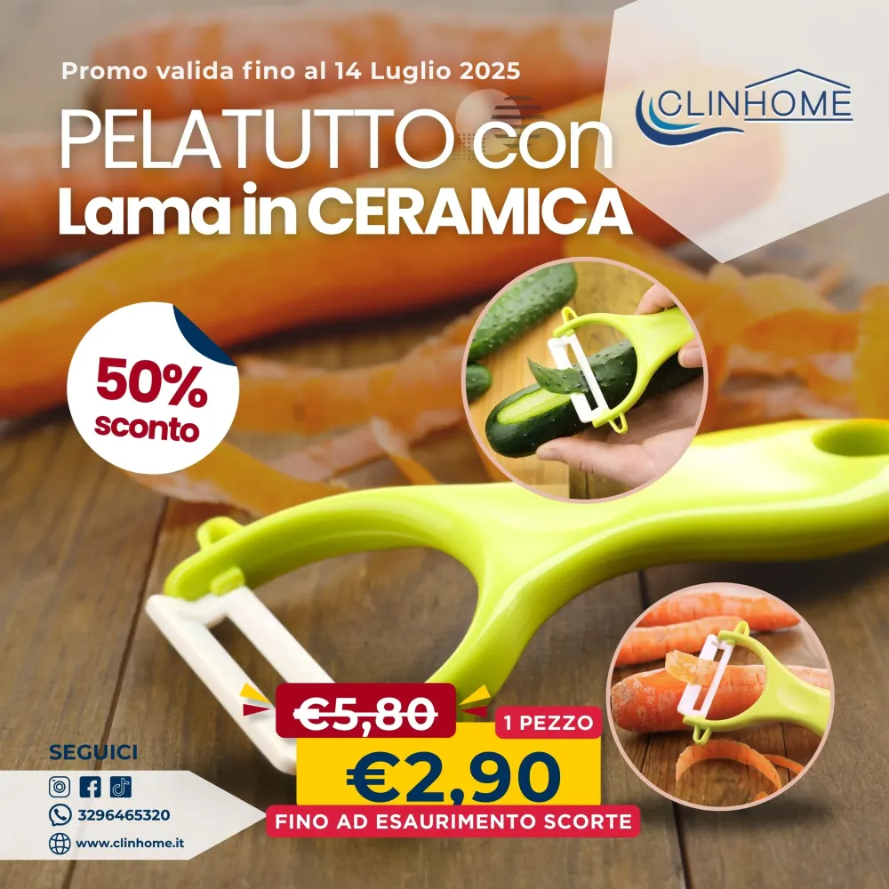 Pelaverdure con Lama Ceramica