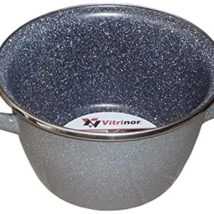 Pentola con 2 manici d20xh12cm acciaio smaltato pietra antiaderente rinforzata due strati anche per induzione lavabile lav...