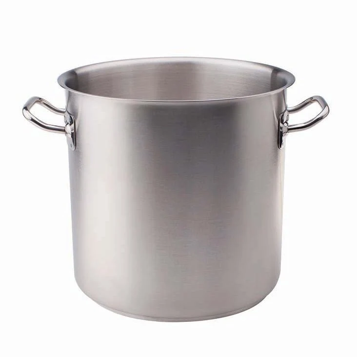Pentola per zuppa acciaio inox con due manici. Diametro 28 cm. Pentole Agnelli