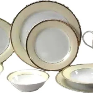 95 pezzi servizio piatti Mariella GOLD art ELE 720437 Cose di Casa Servizio per la tavola da 95 pezzi con servizio e caffè