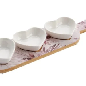 2 Pezzi Set 3 ciotole cuore Special Gifts Rose