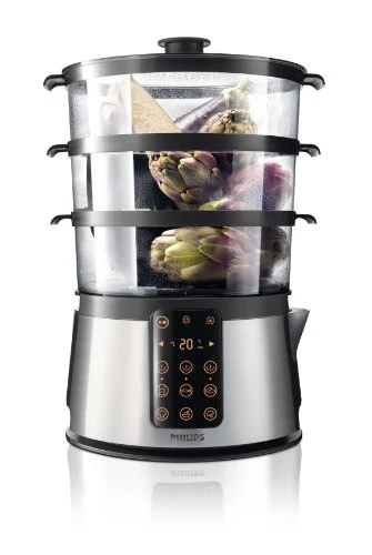 Philips HD9190/30 Vaporiera con Infusore di Aromi, 3 cestelli, Ricettario,...