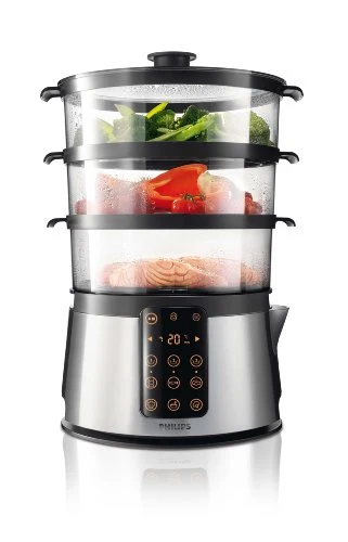 Philips HD9190/30 Vaporiera con Infusore di Aromi, 3 cestelli, Ricettario,...
