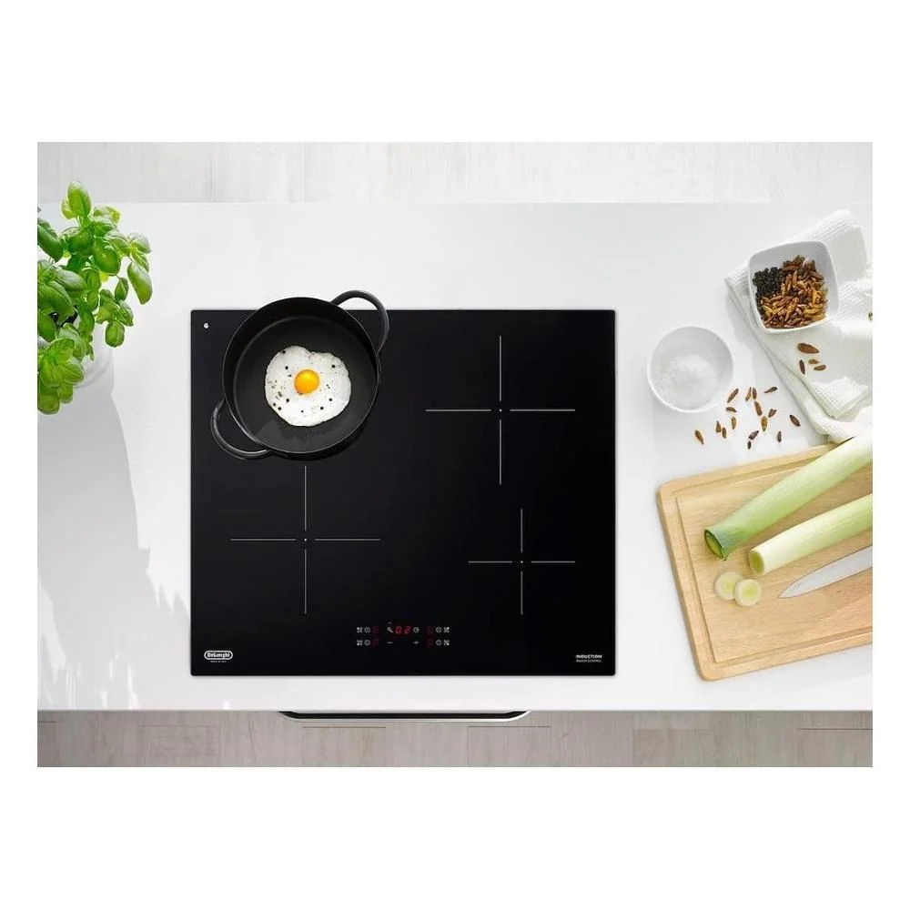 Piano Cottura Induzione De Longhi Design Pin 62 4 Fuochi (L60xP52) Vetroceramica Nero