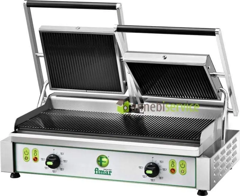 Piastra cottura ghisa pe50l 3400 w - doppia - superficie inf. liscia 230v 1ph - 230-400v 3ph Fimar