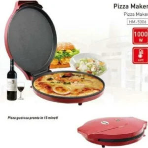 Piastra Elettrica Cuoci Pizza 850/1000watt Doppio Riscaldamento Cuoce 15 Min.