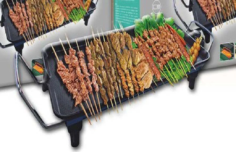 Piastra Griglia Elettrica Potenza 1400w Cucina Con 2 Piastre Di Cottura Tx-9995
