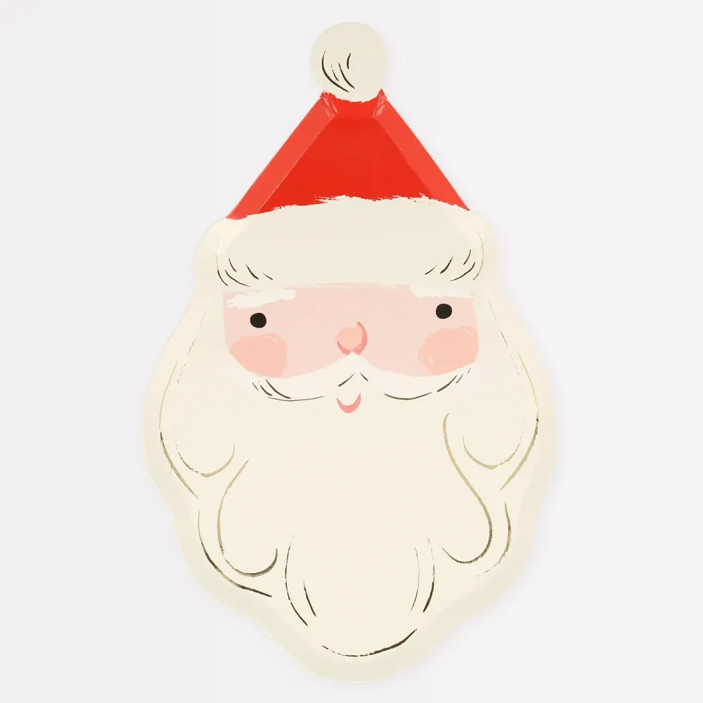 8 piatti carta - Babbo Natale