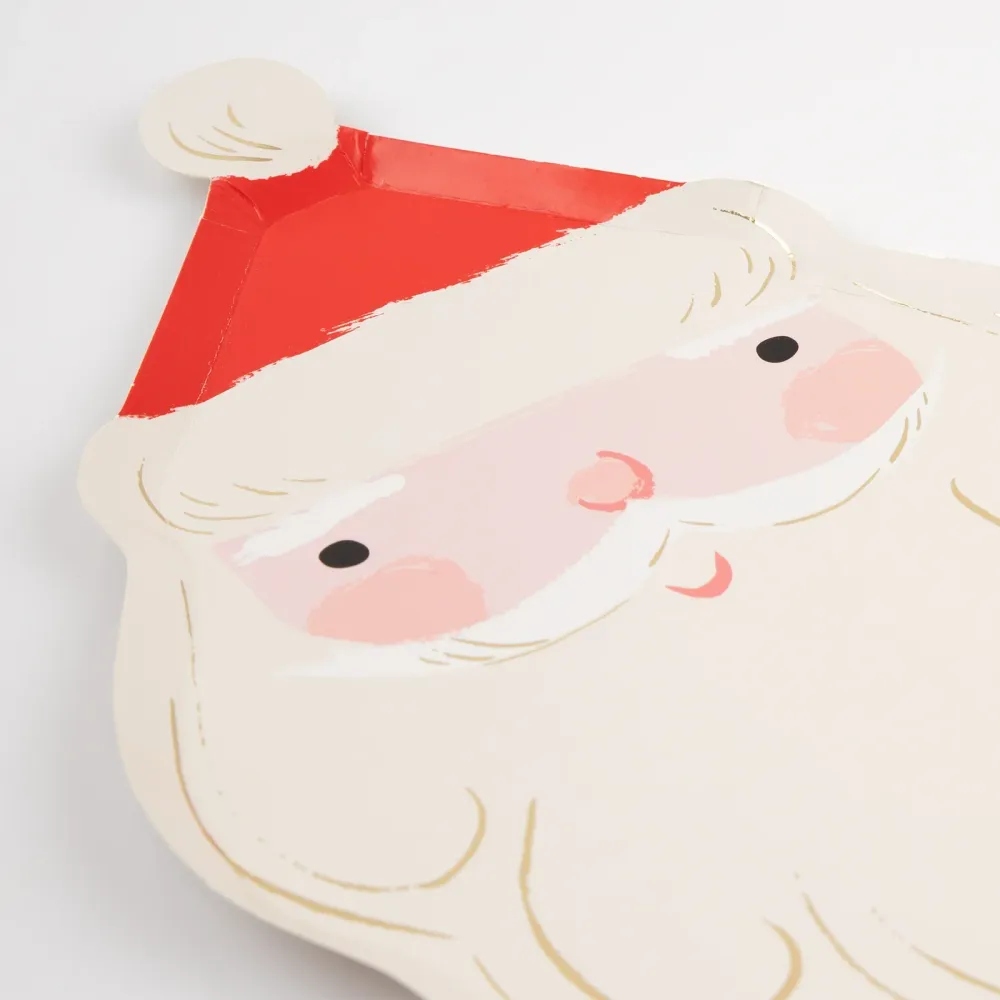 8 piatti carta - Babbo Natale