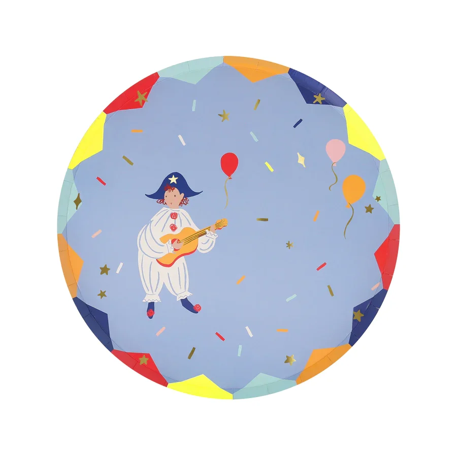 8 piatti carta - Circo