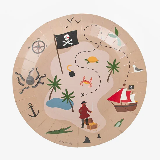 8 piatti carta - Pirati Avana