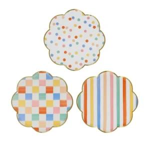 8 piattini carta - stampe colorate