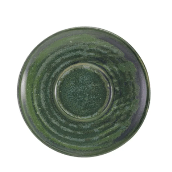 Piattino porcellana verde acqua per tazza da caffè espresso - 11,5 cm